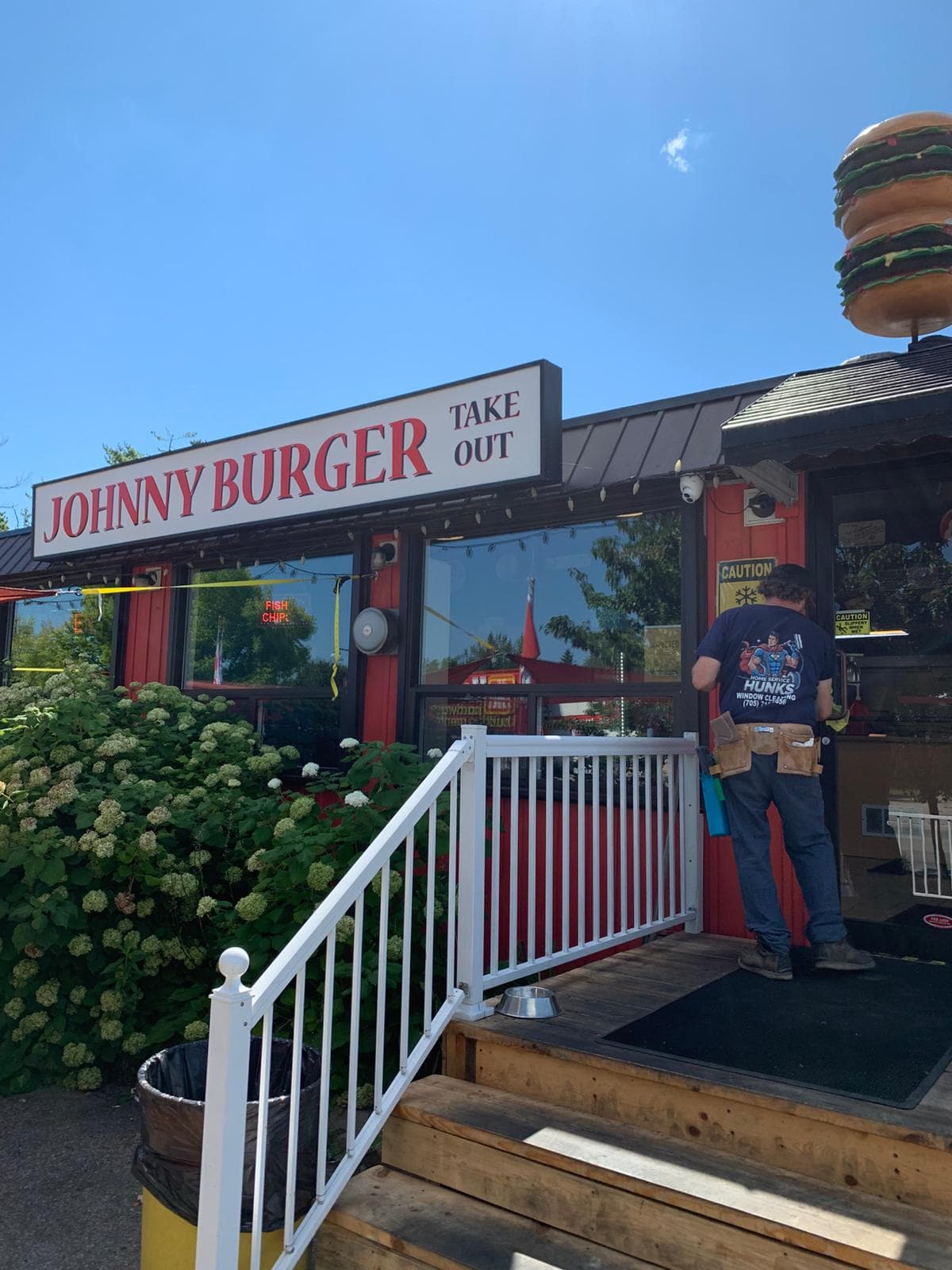 Johnny Burgers window cleaning — Innisfil